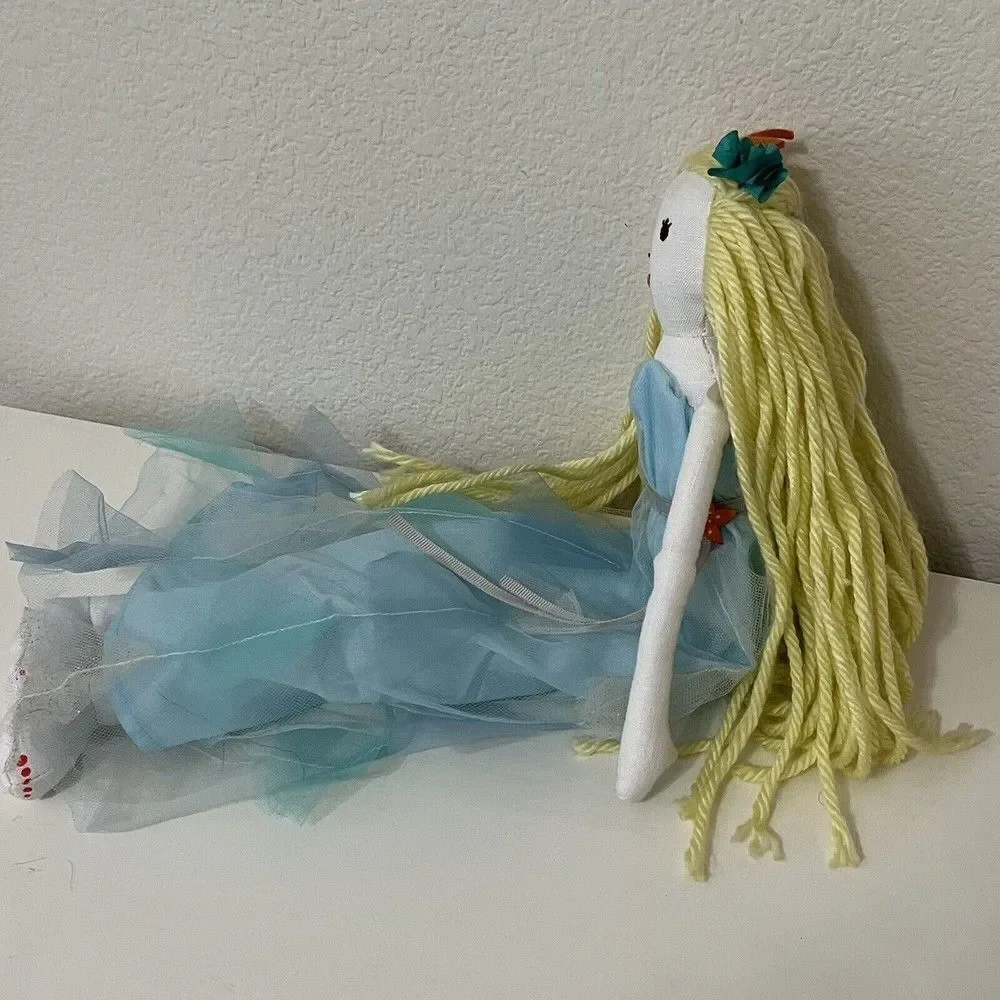 Pottery Barn Kids Designer Doll Mermaid on Land Sea Princess Blue Dress 18